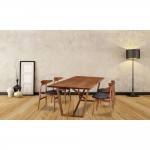 Fine Mod Imports Tricolor Dining Table, Walnut