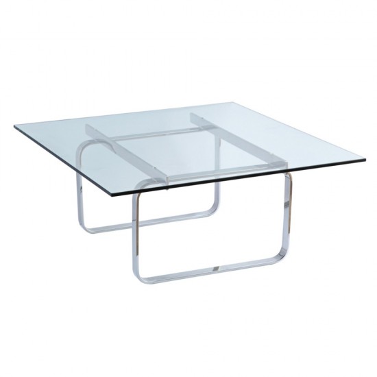 Fine Mod Imports Hans Coffee Table, Glass