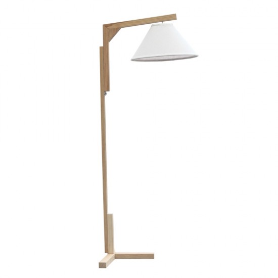 Fine Mod Imports Spiral Floor Lamp, Natural