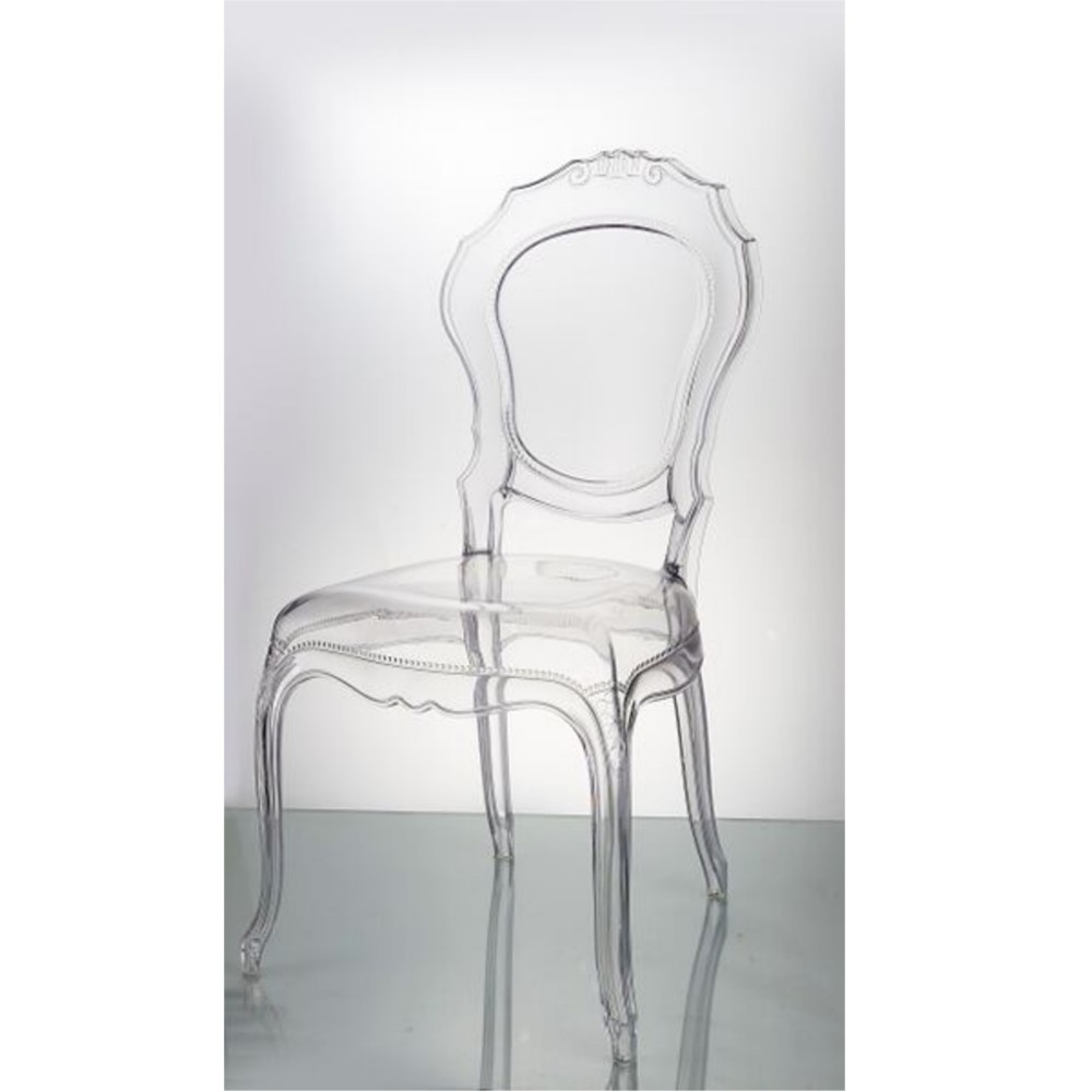 Fine Mod Imports Traditional Dining Chair, Clear