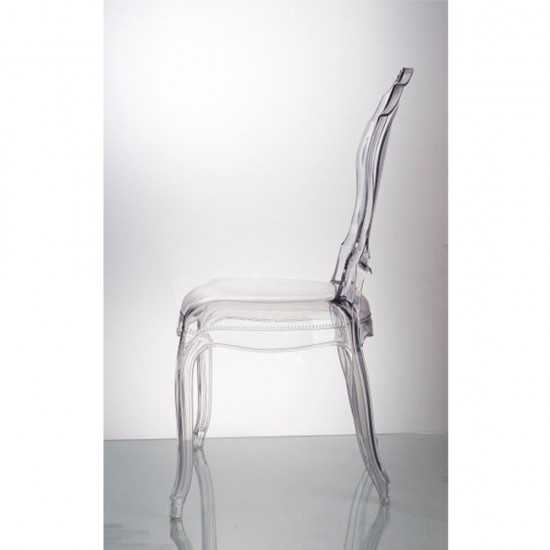 Fine Mod Imports Traditional Dining Chair, Clear