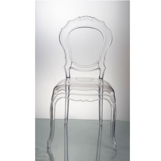 Fine Mod Imports Traditional Dining Chair, Clear