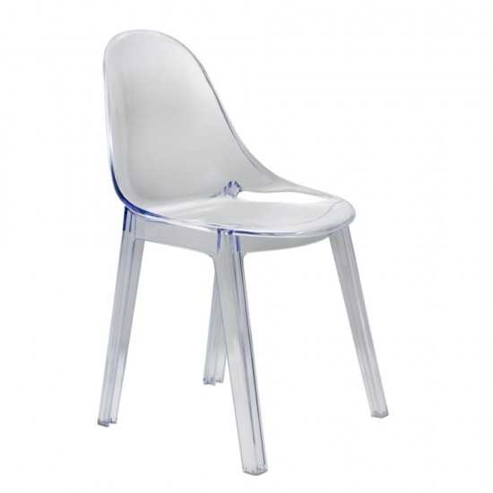 Fine Mod Imports Clearma Dining Chair, Clear