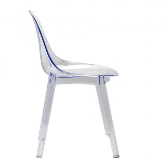 Fine Mod Imports Clearma Dining Chair, Clear