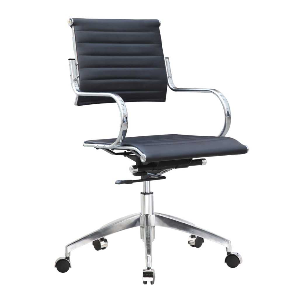 Fine Mod Imports Flees Office Chair Mid Back, Black