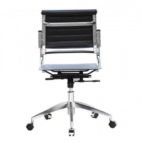 Fine Mod Imports Flees Office Chair Mid Back, Black