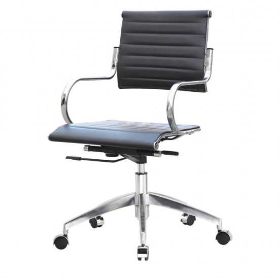 Fine Mod Imports Flees Office Chair Mid Back, Black