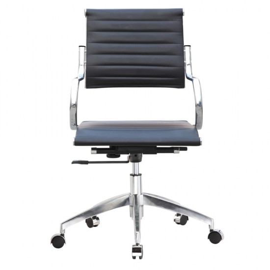 Fine Mod Imports Flees Office Chair Mid Back, Black