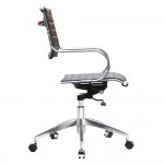 Fine Mod Imports Flees Office Chair Mid Back, Dark Brown