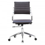 Fine Mod Imports Flees Office Chair Mid Back, Dark Brown