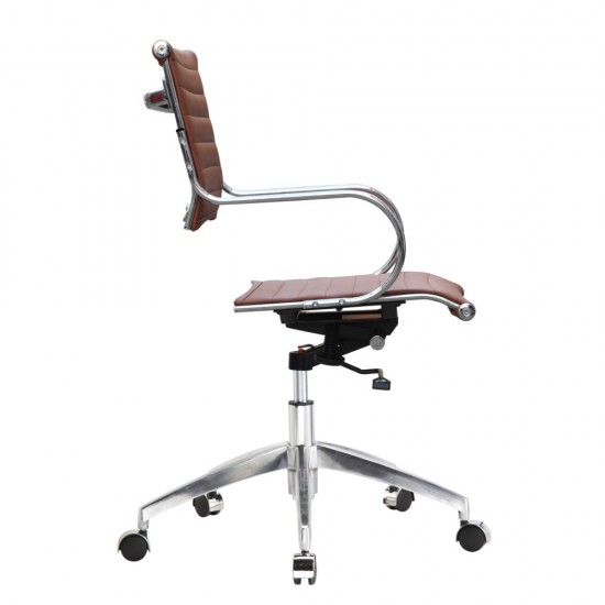 Fine Mod Imports Flees Office Chair Mid Back, Light Brown