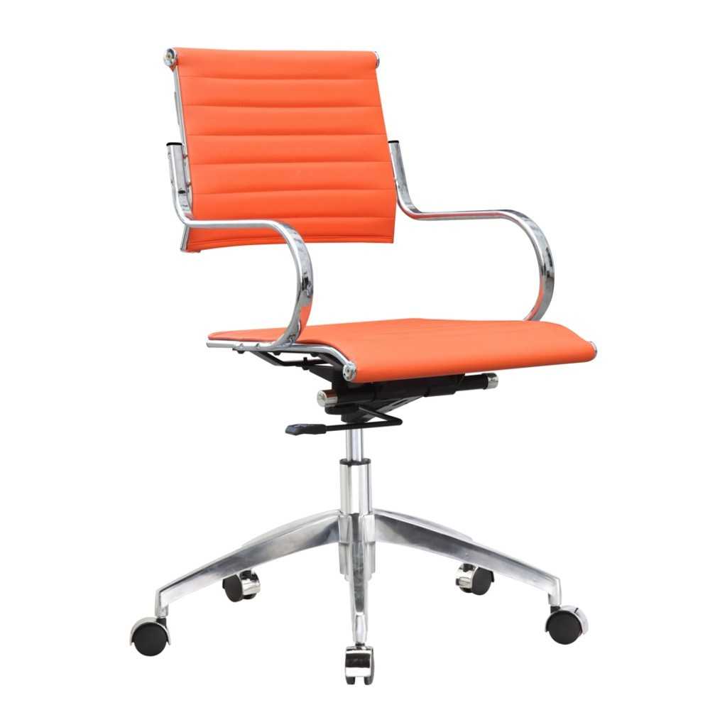 Fine Mod Imports Flees Office Chair Mid Back, Orange