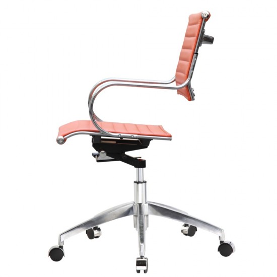 Fine Mod Imports Flees Office Chair Mid Back, Orange