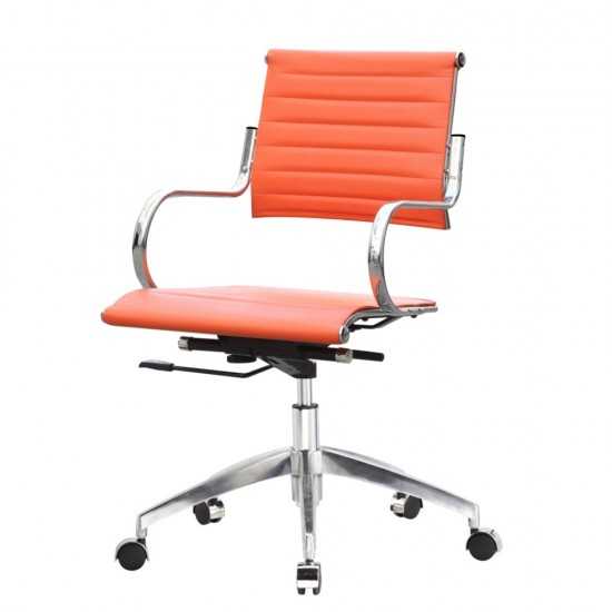 Fine Mod Imports Flees Office Chair Mid Back, Orange