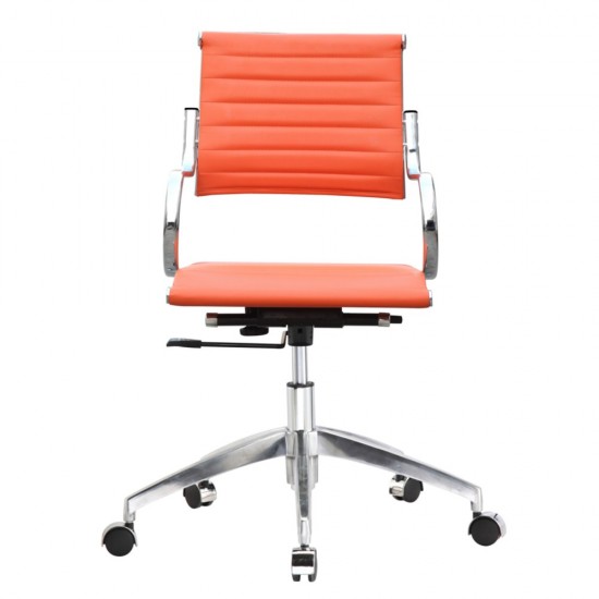 Fine Mod Imports Flees Office Chair Mid Back, Orange