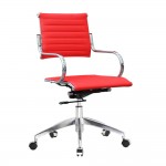 Fine Mod Imports Flees Office Chair Mid Back, Red