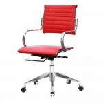 Fine Mod Imports Flees Office Chair Mid Back, Red