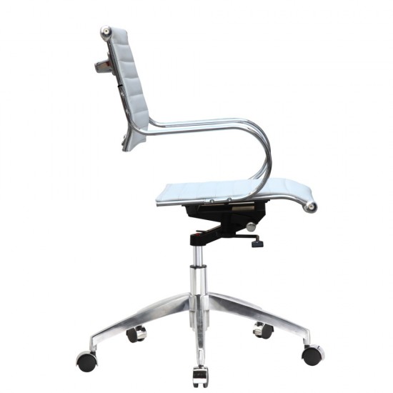 Fine Mod Imports Flees Office Chair Mid Back, White