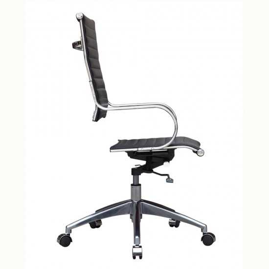 Fine Mod Imports Flees Office Chair High Back, Black