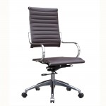 Fine Mod Imports Flees Office Chair High Back, Dark Brown