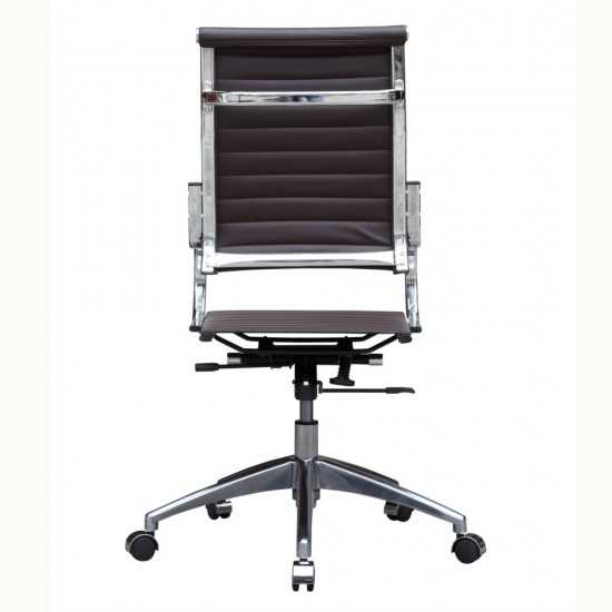 Fine Mod Imports Flees Office Chair High Back, Dark Brown