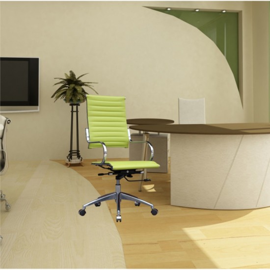 Fine Mod Imports Flees Office Chair High Back, Green