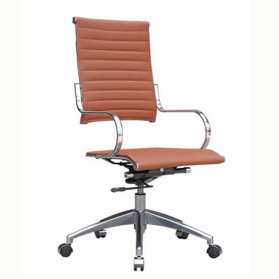 Fine Mod Imports Flees Office Chair High Back, Light Brown