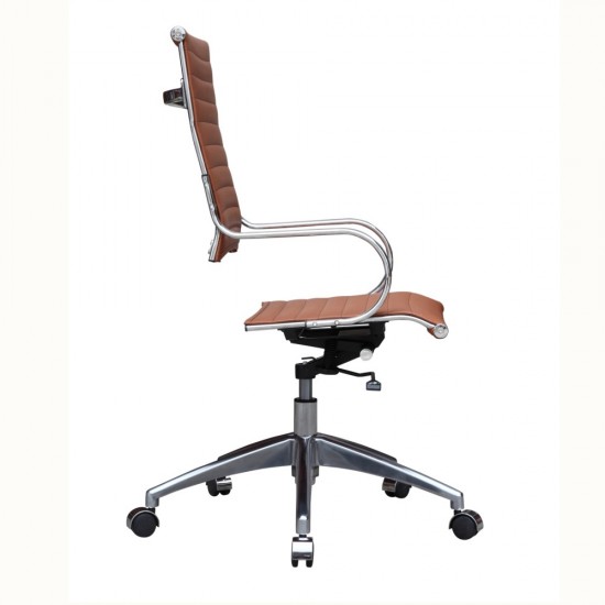 Fine Mod Imports Flees Office Chair High Back, Light Brown