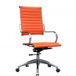 Fine Mod Imports Flees Office Chair High Back, Orange