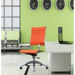 Fine Mod Imports Flees Office Chair High Back, Orange