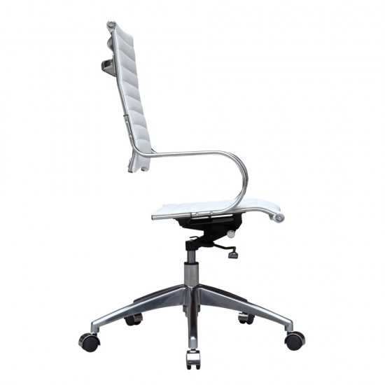 Fine Mod Imports Flees Office Chair High Back, White