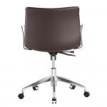 Fine Mod Imports Comfy Office Chair Mid Back, Dark Brown