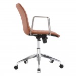 Fine Mod Imports Comfy Office Chair Mid Back, Light Brown