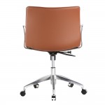 Fine Mod Imports Comfy Office Chair Mid Back, Light Brown