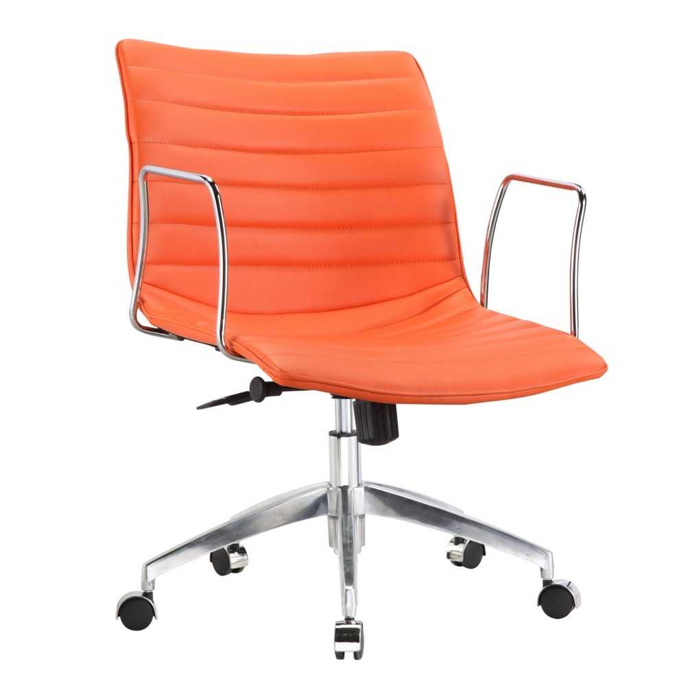 Fine Mod Imports Comfy Office Chair Mid Back, Orange