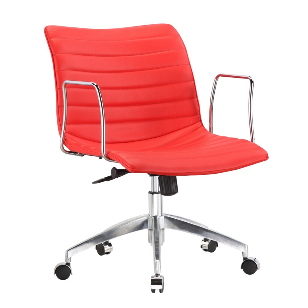 Fine Mod Imports Comfy Office Chair Mid Back, Red