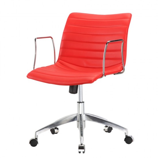 Fine Mod Imports Comfy Office Chair Mid Back, Red