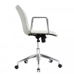 Fine Mod Imports Comfy Office Chair Mid Back, White