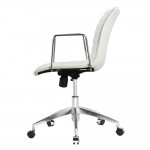 Fine Mod Imports Comfy Office Chair Mid Back, White