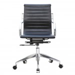 Fine Mod Imports Twist Office Chair Mid Back, Black