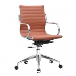 Fine Mod Imports Twist Office Chair Mid Back, Light Brown