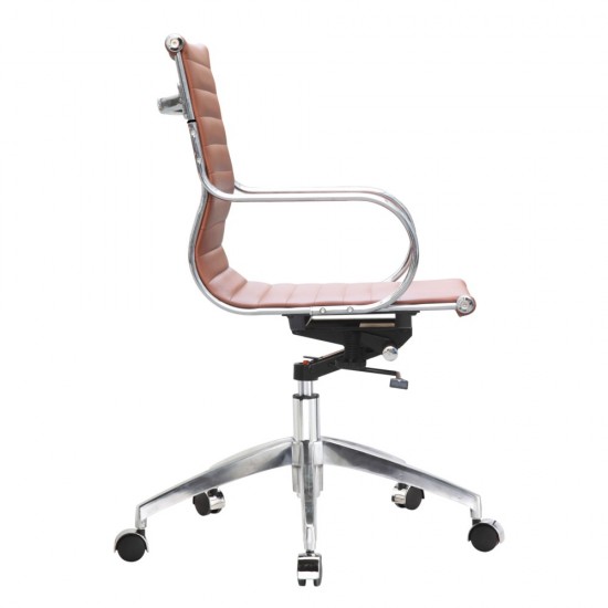 Fine Mod Imports Twist Office Chair Mid Back, Light Brown