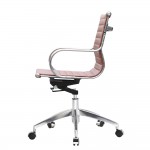 Fine Mod Imports Twist Office Chair Mid Back, Light Brown