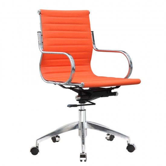 Fine Mod Imports Twist Office Chair Mid Back, Orange