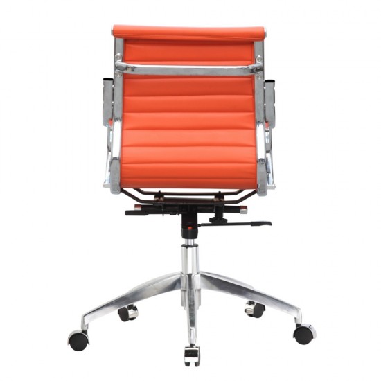 Fine Mod Imports Twist Office Chair Mid Back, Orange