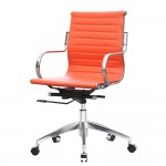 Fine Mod Imports Twist Office Chair Mid Back, Orange