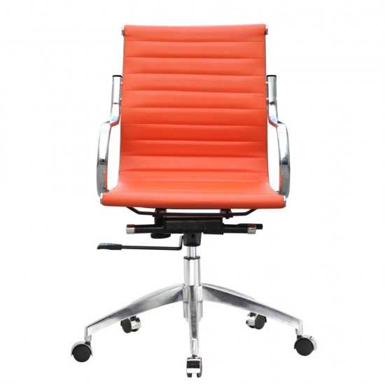 Fine Mod Imports Twist Office Chair Mid Back, Orange