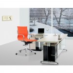 Fine Mod Imports Twist Office Chair Mid Back, Orange