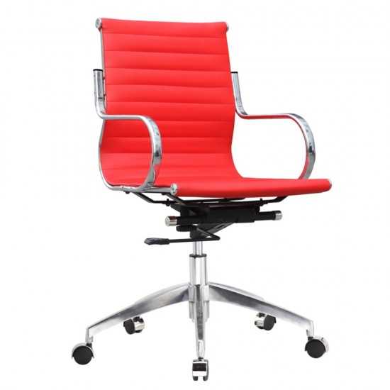 Fine Mod Imports Twist Office Chair Mid Back, Red