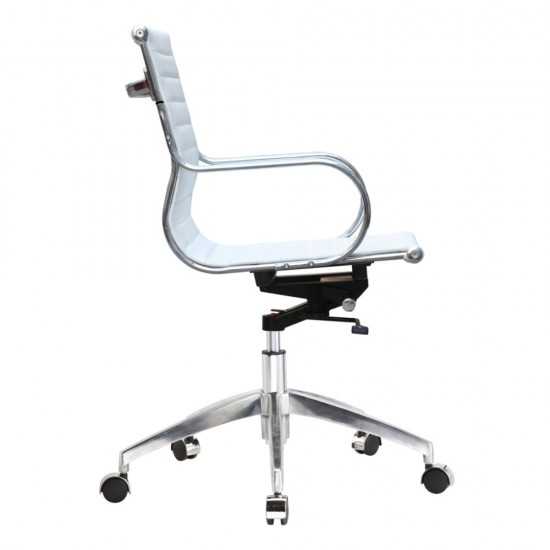 Fine Mod Imports Twist Office Chair Mid Back, White